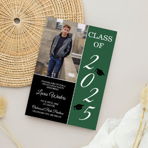 Invitation Graduation Party 2023 Grad Casquette Green
