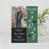 Invitation Graduation Party 2023 Grad Casquette Green (Debout devant)