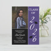 Invitation Graduation Party 2023 Grad Casquette violet (Debout devant)