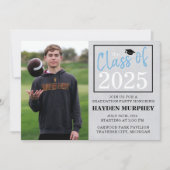 Invitation Graduation Party 2023 Open House Photo Blue (Devant)