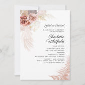 Invitation Graduation Party 2024 Script Pampas Grass Floral (Devant)