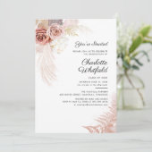 Invitation Graduation Party 2024 Script Pampas Grass Floral (Debout devant)