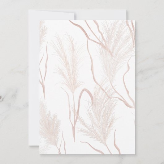 Invitation Graduation Party 2024 Script Pampas Grass Floral (Dos)