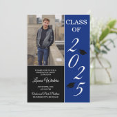 Invitation Graduation Party 2025 Grad Casquette Blue (Debout devant)