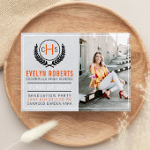 Invitation Graduation Party 2025 Monogram Orange