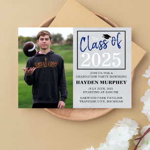 Invitation Graduation Party 2025 Open House Photo Blue