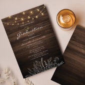 Invitation Graduation Party 2025 Rustic String Lights