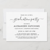 Invitation Graduation Party 3 Photo Collage Moderne Invitatio (Dos)
