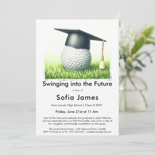 Invitation Graduation Party | A Golf-Themed Graduation (Debout devant)