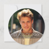 Invitation Graduation Party avec photo peut changer de couleu (Devant)