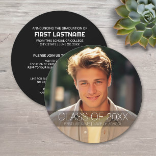 Invitation Graduation Party avec photo peut changer de couleu