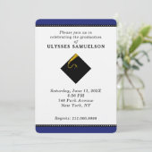 Invitation Graduation Party Blue (Debout devant)