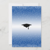 Invitation Graduation Party Blue Ombre Confetti (Dos)