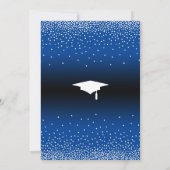 Invitation Graduation Party Blue Ombre Confetti (Dos)