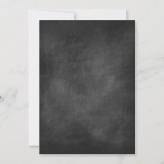 Invitation Graduation Party - Chalkboard noir blanc (Dos)