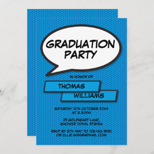 Invitation Graduation Party Class of 2022 Modern Blue