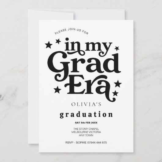 Invitation Graduation Party, Class of 2026, Modern Trendy (Devant)
