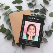 Invitation Graduation party classe photo noir blanc de 2025