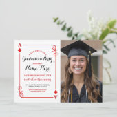 Invitation Graduation Party Diamond Playing Card Vegas Photo (Debout devant)