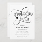Invitation Graduation Party Flat Invite Size : 5" x 7" (Devant / Derrière)