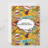 Invitation Graduation Party Fun Comic Book Classe de 2022 (Dos)