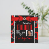 Invitation Graduation Party Grad Red Wild Poster de animal Ph (Debout devant)