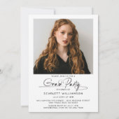 Invitation Graduation Party Graduation moderne - Script photo (Dos)