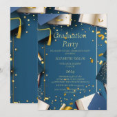 Invitation Graduation Party I Blue (Devant / Derrière)