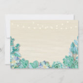 Invitation Graduation Party Mint Succulents Floral Photo (Dos)