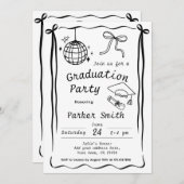 Invitation Graduation Party Modern (Devant / Derrière)