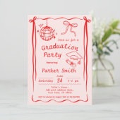 Invitation Graduation Party Moderne (Debout devant)