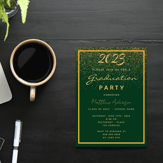 Invitation Graduation party or vert 2025