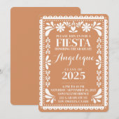 Invitation Graduation Party Papel Picado Mexican Fiesta 2025 (Devant / Derrière)