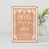 Invitation Graduation Party Papel Picado Mexican Fiesta 2025 (Debout devant)