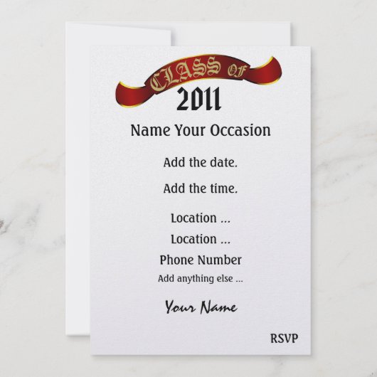 Invitation Graduation Party par SRF (Dos)