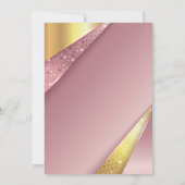 Invitation Graduation Party Parkle rose Satin cadre (Dos)