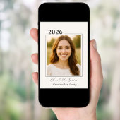 Invitation Graduation party photo class of 2026 beige