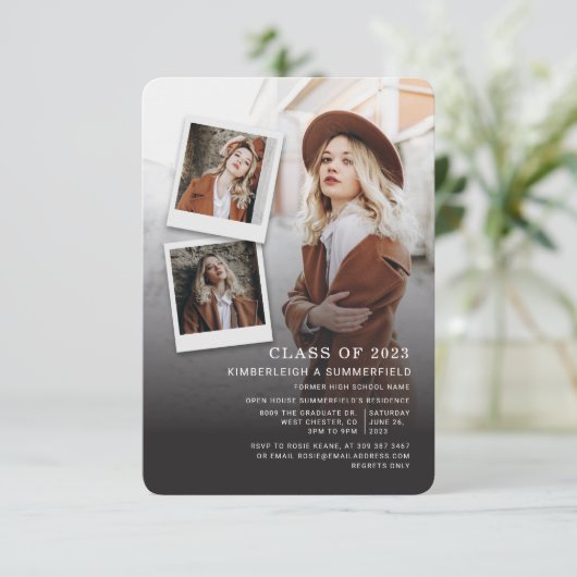 Invitation Graduation Party Photo Collage Grad 2024 (Debout devant)
