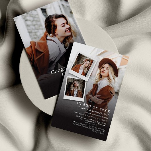 Invitation Graduation Party Photo Collage Open House Grad