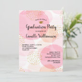 Invitation Graduation Party Pink Gold Parties scintillant Chi (Debout devant)