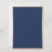 Invitation Graduation Party Rose moderne Gold & Navy Blue (Dos)