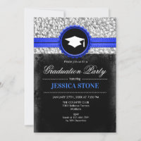 Graduation Party - Silver Black Royal Blue