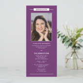 Invitation Graduation Party Simple Photo moderne QR Code (Debout devant)