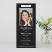 Invitation Graduation Party Simple Photo moderne QR Code (Debout devant)