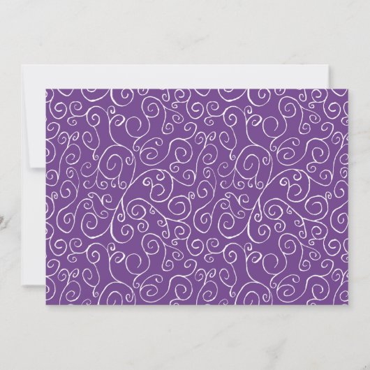 Invitation Graduation Party Violet Script Motif Photo (Dos)
