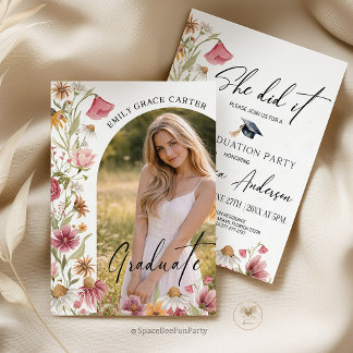 Invitation Graduation Party  Wildflower Photo