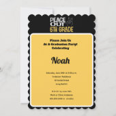 Invitation Graduation Peace Out 6e classe (Dos)