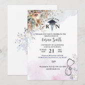 Invitation Graduation personnalisée à l'école de soins infirm (Devant / Derrière)