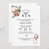 Invitation Graduation personnalisée en soins infirmiers Minim (Devant / Derrière)