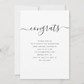 Invitation Graduation personnalisée Moderne Élégant Script Ph (Dos)